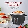 Elite Gourmet ERC003B Electric Rice Cooker with Automatic Keep Warm Makes Soups, Stews, Grains, Hot Cereals, 6 Cups Cooked (3 Cups Uncooked), Black #2