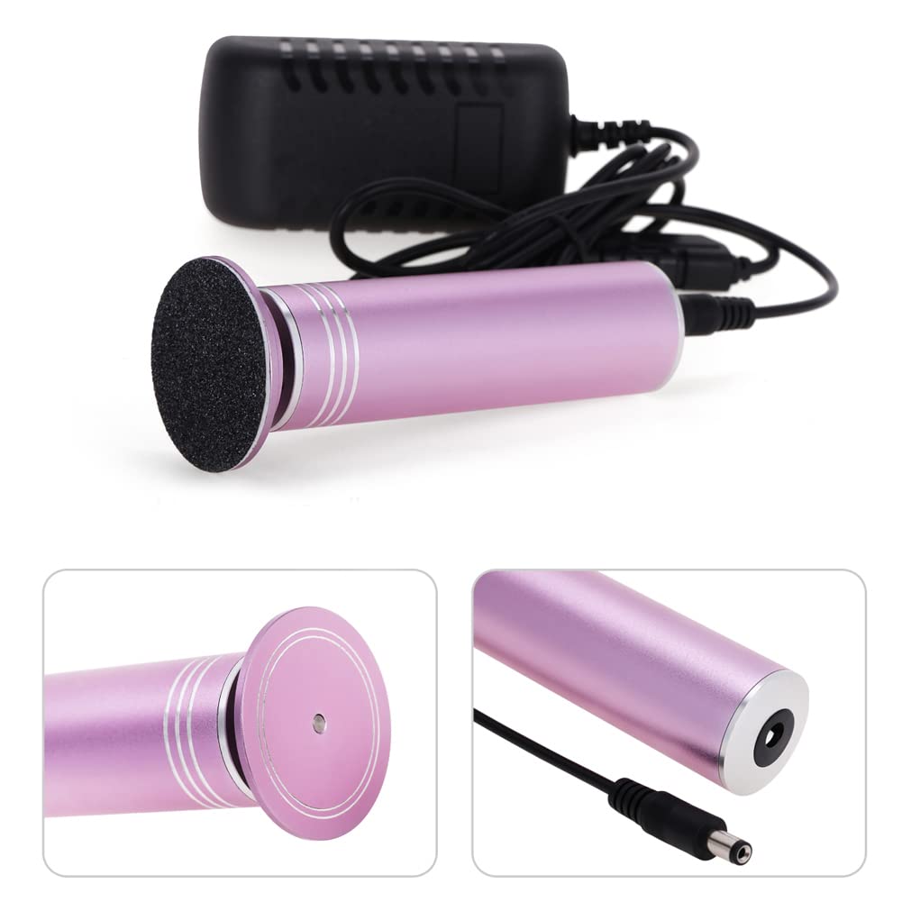 Removedor de callos eléctrico de velocidad ajustable, lima de pedicura profesional para pies con limas de pies intercambiables para pieles muertas y duras y agrietadas, con 60 almohadillas de lijado