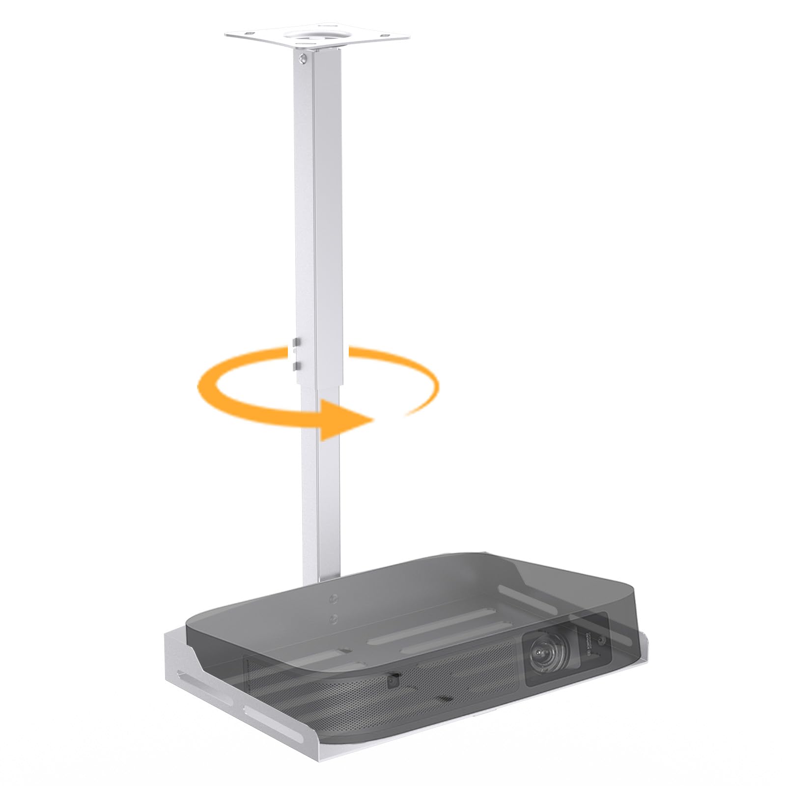 Supporto da soffitto per proiettore, robusto e girevole a 360° per proiezione senza interruzioni, perfetto per l'installazione di home theater o ufficio