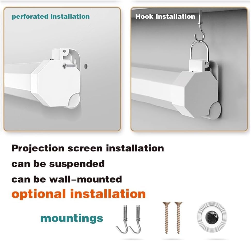 Pantalla para proyector portátil 72'' 16:9 retráctil miniatura 5