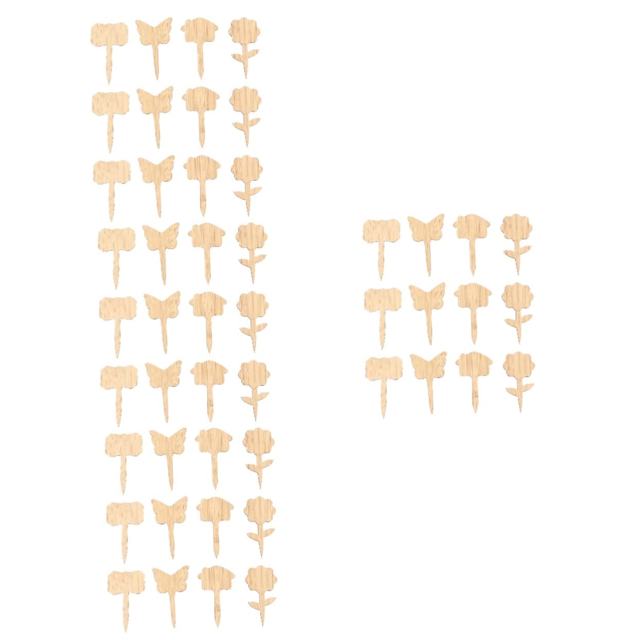 4 Sätze Pflanzenmarker Pflanzen-track-karte Im Freien Sukkulenten-pflanzen-tags Gartenetiketten Bambusstäbe Pflanzenetiketten Pflanzenmarkierungen 40 Stück * 4 Yardwe