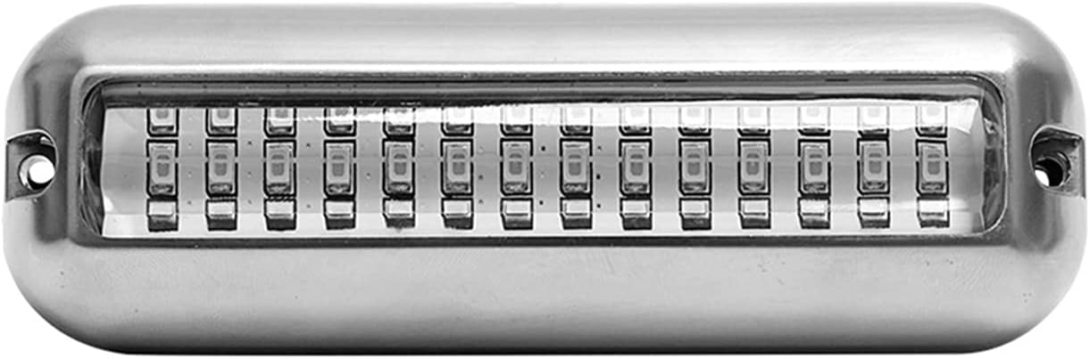 50W 42 LEDs Boat Transom Light Stainless Steel Waterproof Marine Boat Underwater Pontoon Transom Light Universal Blue/White/red for Marine Boat (Color : Red) (White)