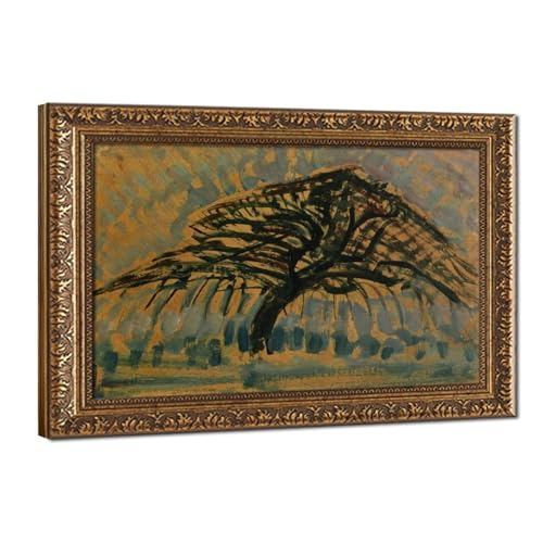 Impression sur toile Piet Mondrian Study for Blue Apple Tree cadre suspendu décoration murale bureau