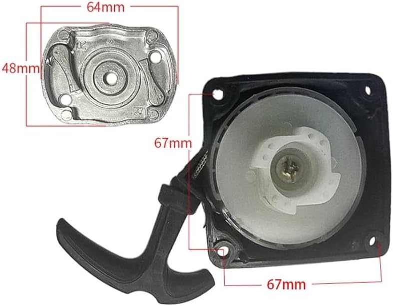 Universal CG520 and CG430 Easy Starter with Pulley for TL43 and TL52 Brush Cutters, 1E40F-5 and 1E44F-5 Lawn Mowers and Weed Eaters. Low Pawl(Starter and Dial)