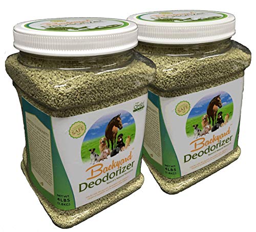 Zeofill Backyard Deodorizer Granules - Value Pack | Includes 2 Containers, 8lbs. | Odor Eliminator | Absorbs Urine & Pet Odor From Concrete, Artificial Turf, Artificial Grass, Kennels, Yards and Grass