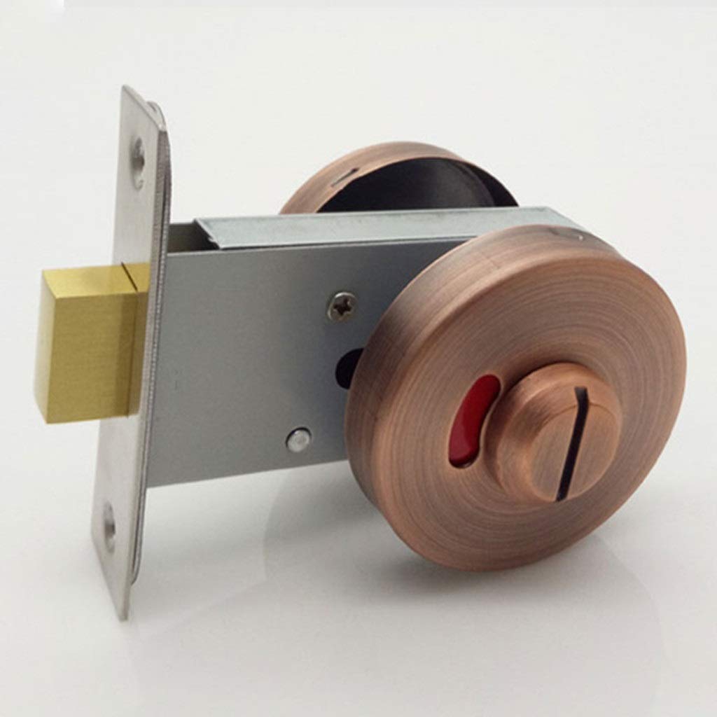 Loquet ensemble de serrure de porte vide pour toilette WC et salle de bain rond