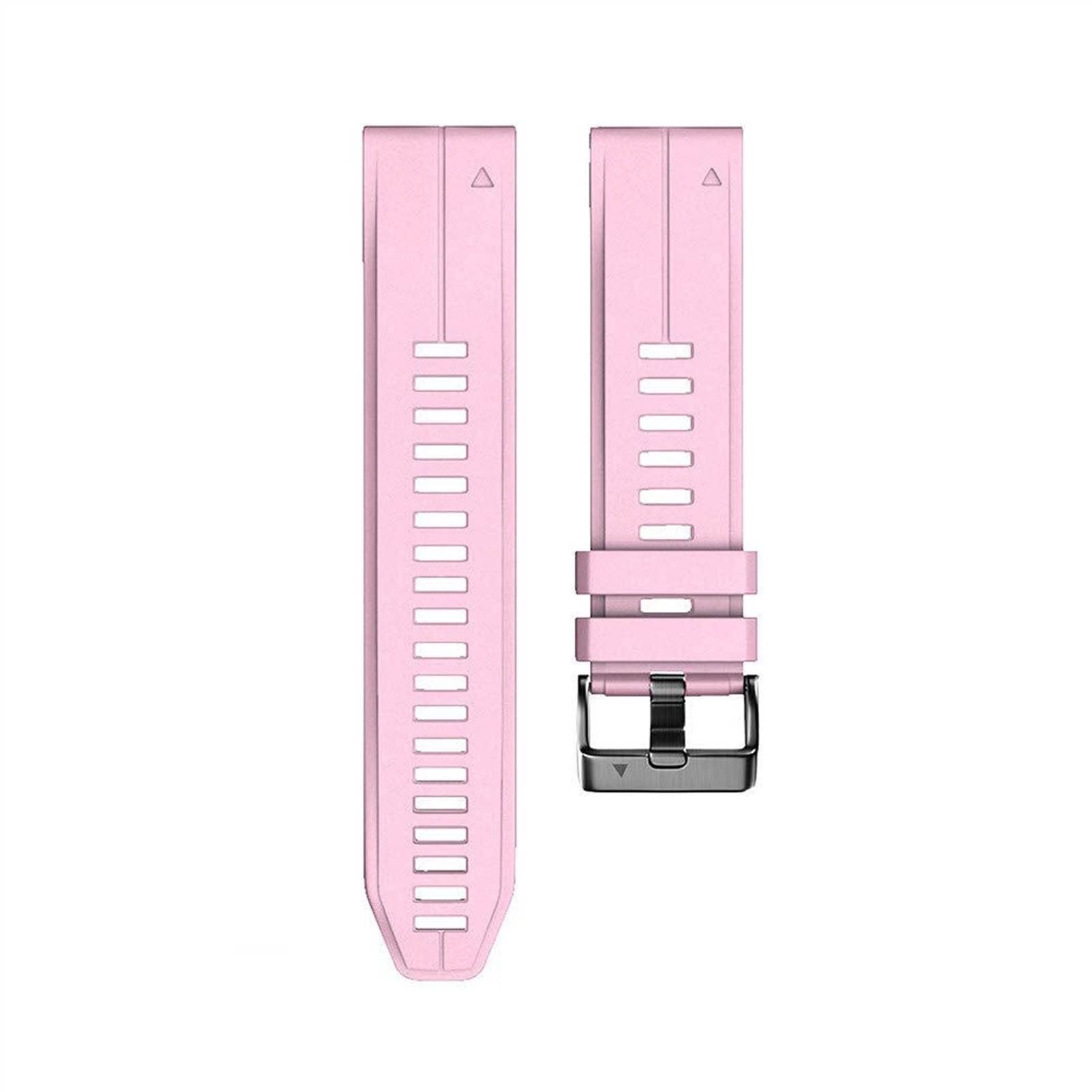 Bracelet montre 20 mm silicone rose pour remplacer votre Fenix 7S