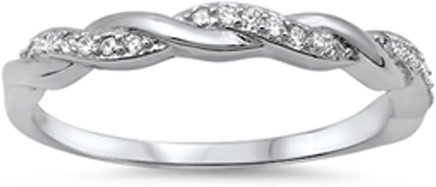 CHOOSE YOUR COLOR Sterling Silver Infinity Knot Ring