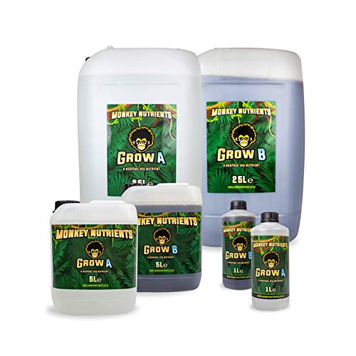 Holland Hydroponics Monkey Nutrients Grow & Bloom 1L 5L Veg Nutrient & Flowering Enhancer (Bloom 1L)