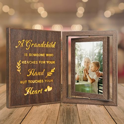 EYITUPC Light Up Grandparents Picture Frame - Grandma Grandpa Picture Frame for New Grandma Gifts, Grandparents Gifts, Mother's Day, Father's Day, Birthday