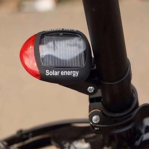 Miniatura 7 de anso Luz trasera LED con energía solar intermitente luz trasera bicicleta bicicleta lámpara seguridad 2 LED reflector