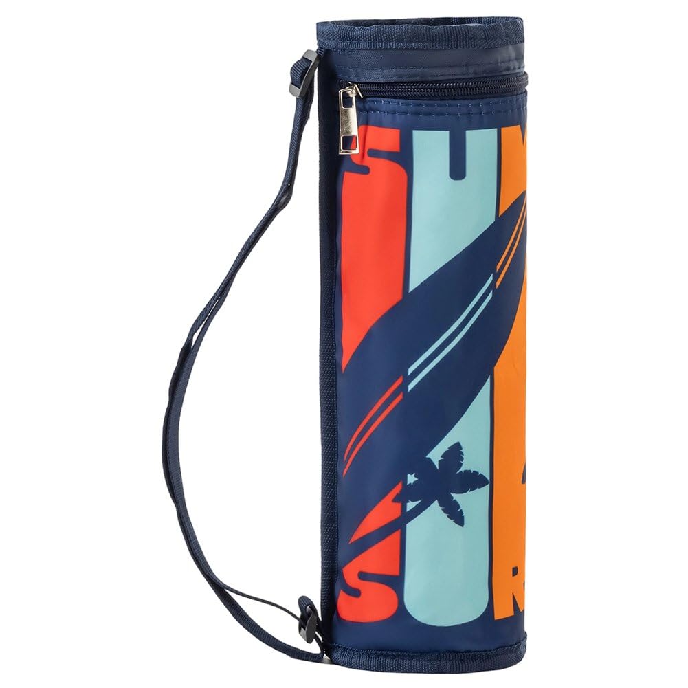 Baokuan Water Bottle Carrier Bag Case, Insulated Water Bottle Holder Pouch Cover with Adjustable Shoulder Strap, for Beach Picnic Travel Camping Outdoor Activities