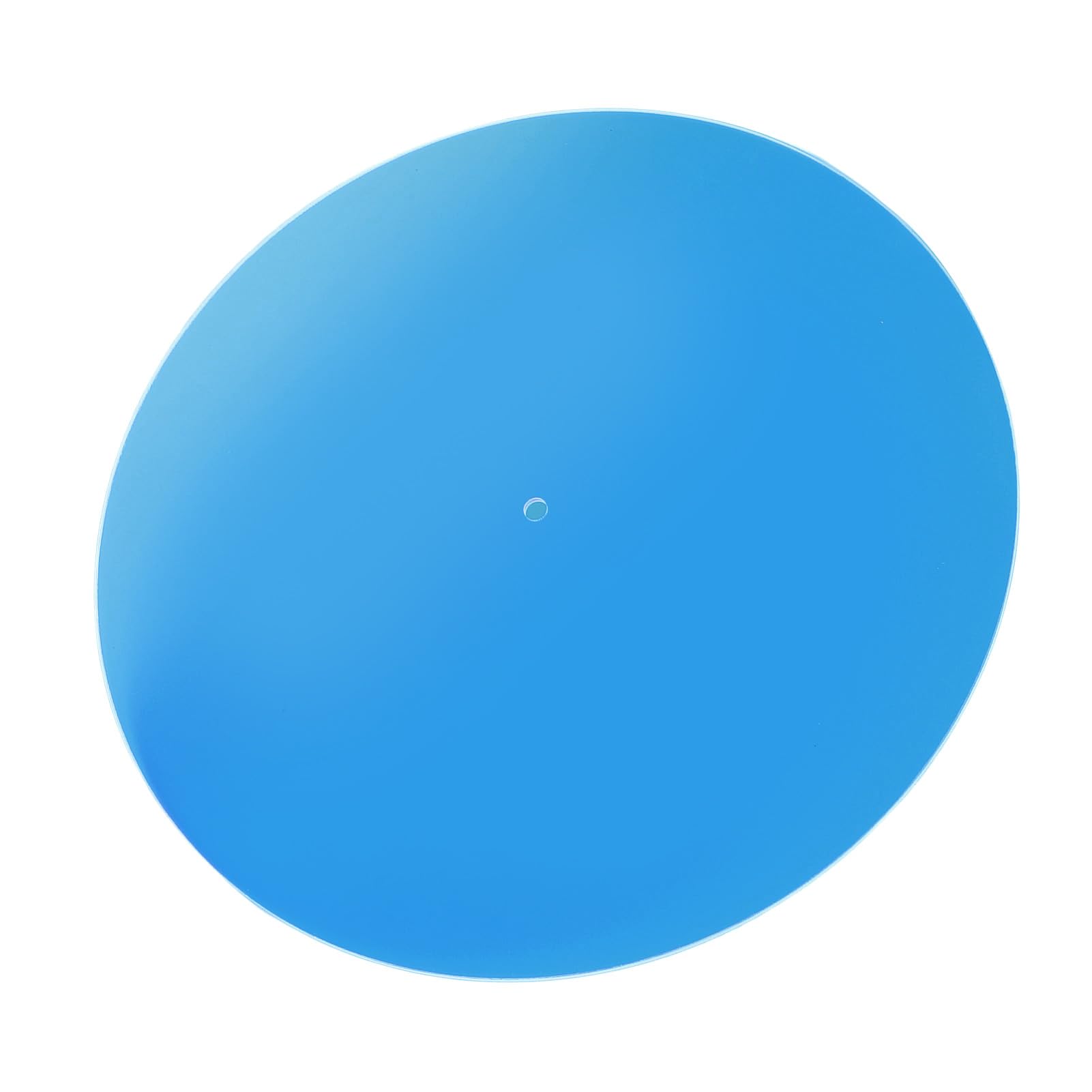 Ausla Tappetino per Giradischi, Tappetino in Acrilico per Giradischi da 12 Pollici, Smorzamento del Suono Professionale, qualità Migliorata e Aggiornamento Estetico (Blu trasparente)