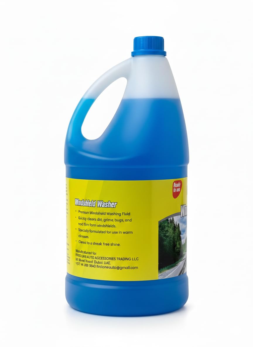 Ready To Use windshield washer fluid, car window cleaner, car glass cleaner, car washer, car windshield cleaner, 3.78 Litres for Windscreen Washing, Pre-diluted