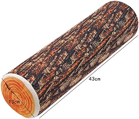 CZYHP Creative Natural Wood Design Sofa Cushion Tree Trunk Log Cushion Pillow Comfort Soft Chair Cushion Pillows Gift Travel Portable Tree Stump Car Decorative Cushion,Long Round