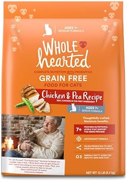 WholeHearted Grain Free Senior Chicken Recipe Dry Cat Food 12 lbs.