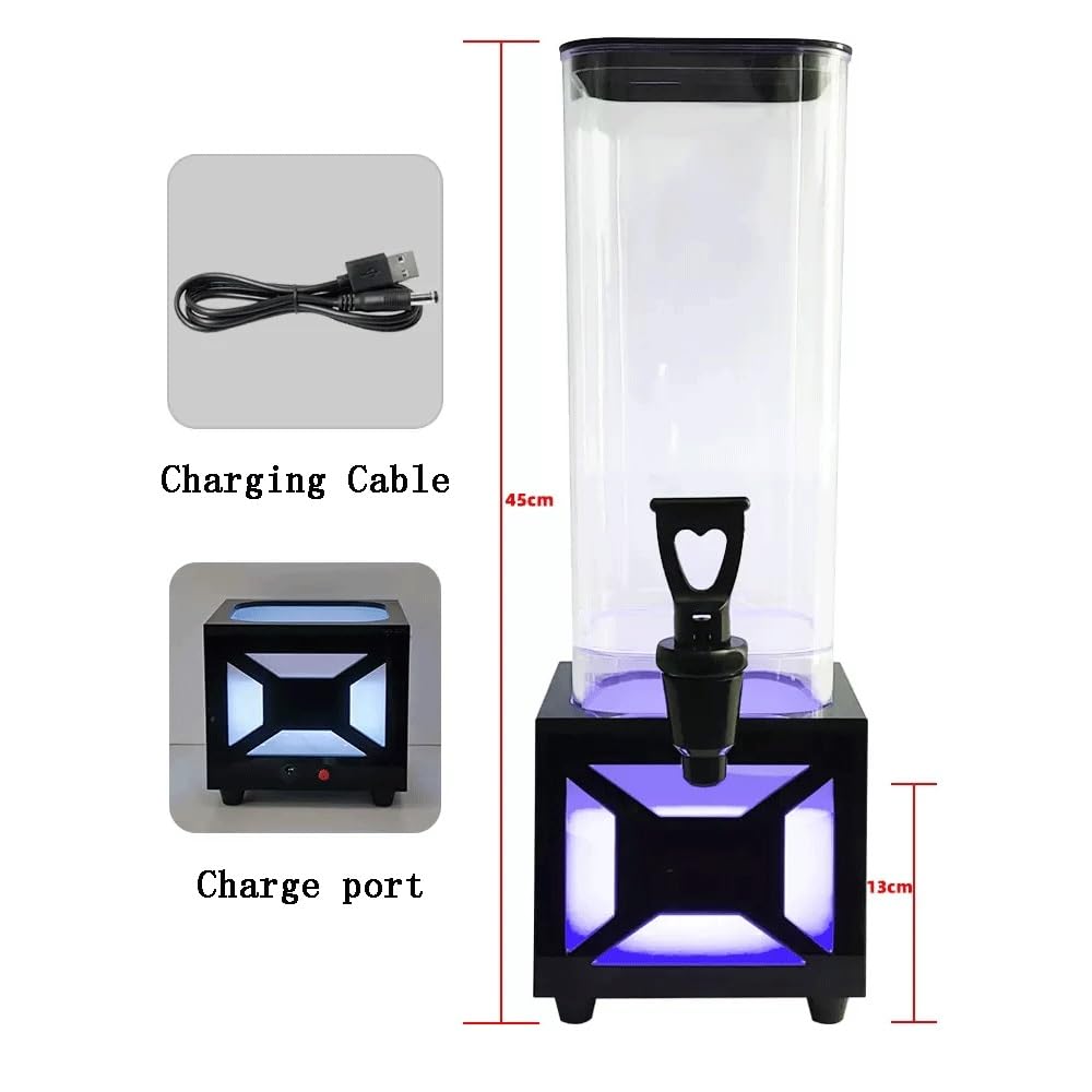 Dispenser For Bevande A Torre Di Birra Giraffe Beer Tower Dispenser Portatile For Fusti Di Birra Con Luce A LED Dispenser For Bevande Da Tavolo Ad Alta Capacità For Bar Di Casa Party Gameday Barbecue