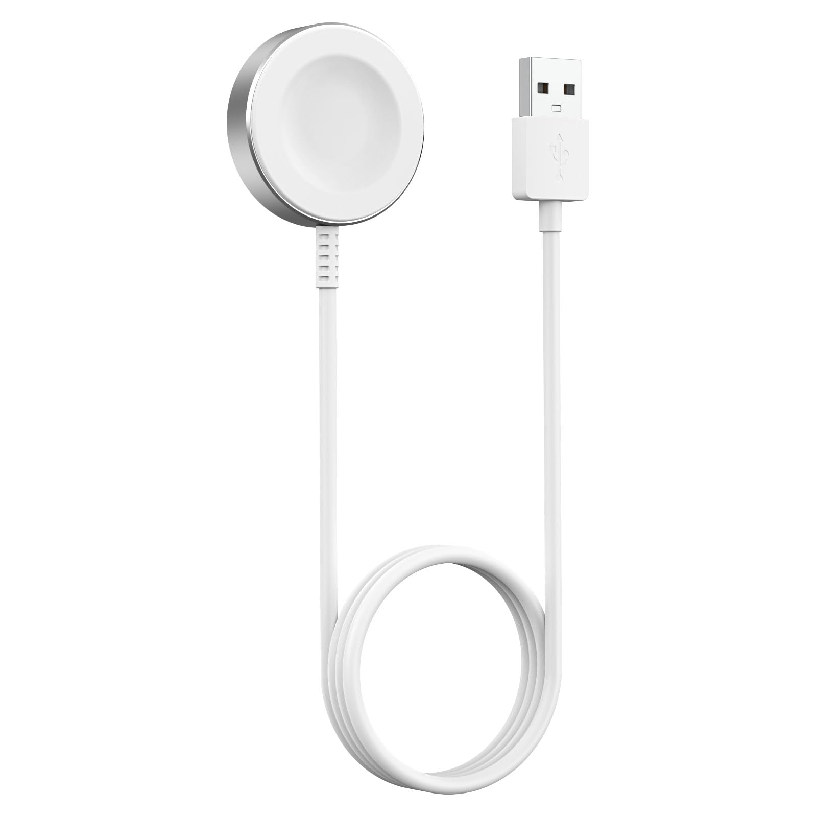 Wireless Charger Compatible with Huawei Watch GT6/5/4/3/2 Pro/Watch 5/4/3/Fit 4/Ultimate/D2, Aluminum Alloy Charging Dock with 100cm Charging Cable, White