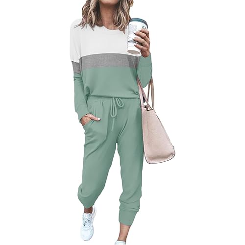 ETCYY NEW Lounge Sets for Women Sweatsuits Sets Two Piece Outfit Long Sleeve Pant Workout Athletic Tracksuits