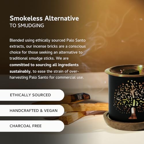 Image of Palo Santo Incense Bricks (3 x 9 Bricks) by Aromafume | Ideal for Deepened Spirituality, Meditation & Rituals | Made Using Pure Peruvian Palo Santo | Low Smoke, Non-Toxic Incense Bricks | Refill Pack