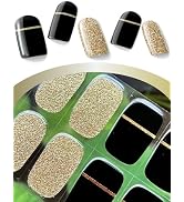 NNWW Semi Cured Gel Nail Strips, Semi Cured Gel Nail Stickers, Gel Nail Wraps UV for Home Nails D...