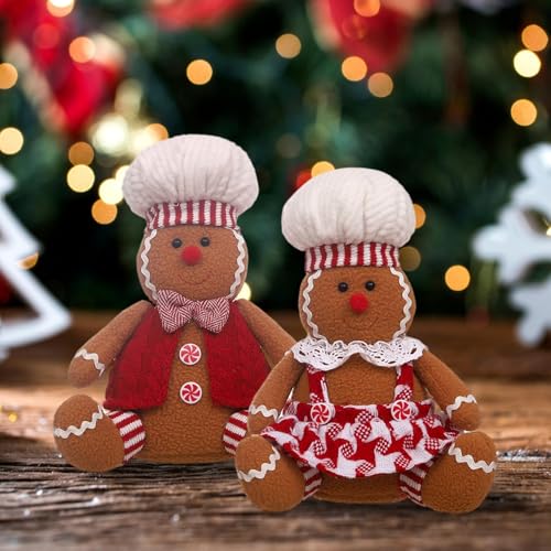 Jouets en peluche bonhomme en pain d'épices, le cadeau de Noël mignon de 24 cm