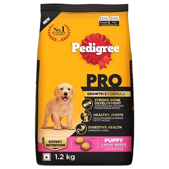 Pro Puppy Large Breed (3-18 Months) Dry Dog Food,1.2 Kg Pack,Chicken (Pack of 1) (B0CVB31BGS) Amazon Price History, Amazon Price Tracker
