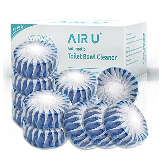 AIR U+ 12 Pcs Toilet Bowl Tablets, Toilet bowl Cleaner tablets for Descaling & Deodorizing, Efficient Cleaning Toilet Tank Cleaner tablets, Slow-Release Technology Long-lasting 300 brushes per pc, Mild Fresh Pine Scent