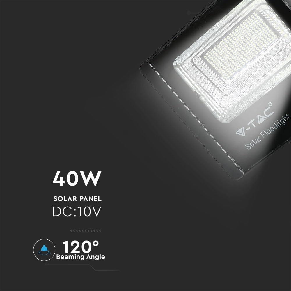 Faro LED 200W con Pannello Solare e Telecomando 6000K