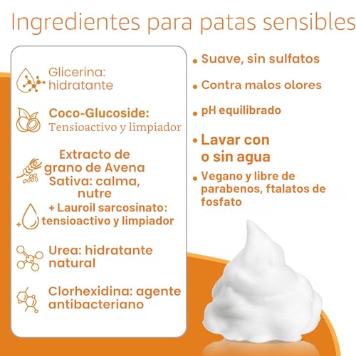 Miniatura 7 de Limpiador De Patas Para Perros Y Gatos, Espuma Mágica, Limpiador En Espuma Sin Enjuague, Champú Seco, Cepillo Limpiador De Pies, Con Extracto De Rosa, Lavado De Control De Olores, Bueno Para Cachorros
