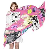 Funktion: Kann als Schal oder Schal verwendet werden, für Sonnenschutz, warm, leicht und weich, leicht zu tragen und ideal für Reisen; kann auch an der Tasche gebunden werden, perfekt für alle Anlässe und Jahreszeiten, geben Ihnen einen anderen Stil.