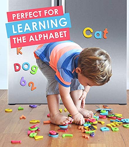 Image of 78pcs ABC Fully Magnetic Letters Lowercase Alphabet Magnets Fridge Magnet Educational Toy for Kids Toddlers Preschool Kids Learning Spelling Counting Gift for Birthday