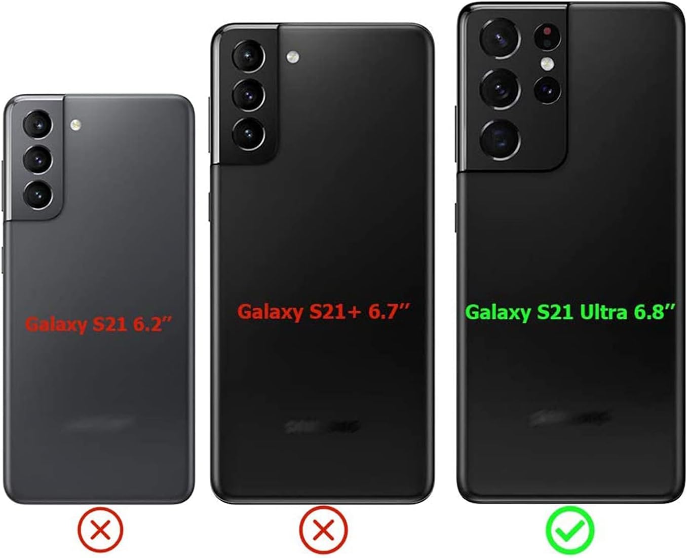 Galaxy S21 Ultra Back Glass Cover Replacement for Samsung Galaxy S21 Ultra 5G SM-G998B, SM-G998B/DS SM-G998U SM-G998U1 SM-G998W,with Camera les Glass Frame and Pre-Install Tape+Tools Black