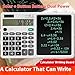 Solar Battery Calculator Writing Board Large Display Lightweight Quiet for Office School