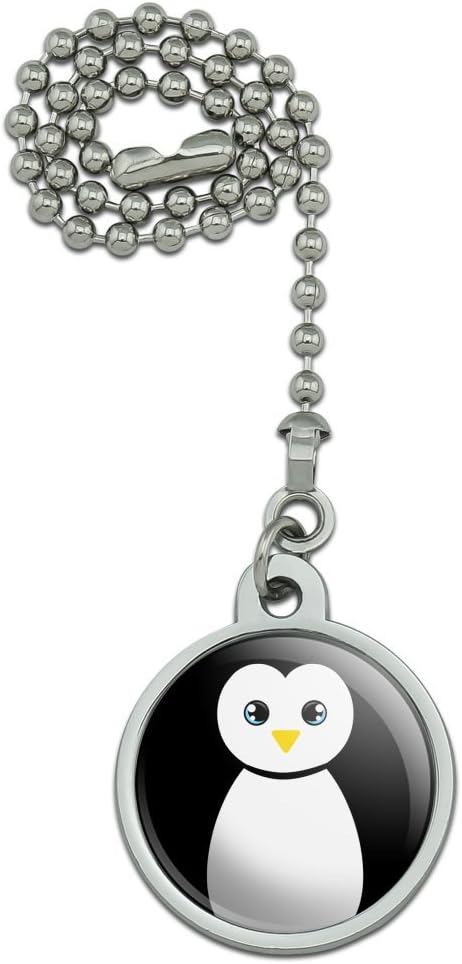 GRAPHICS & MORE Cute Penguin Black and White Ceiling Fan and Light Pull Chain
