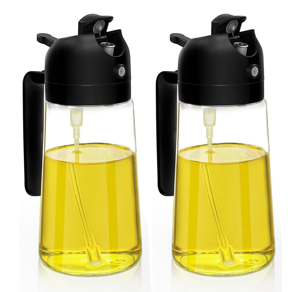 Vjsujehgy Oil Sprayer for Cooking for Kitchen Gadgets 2pcs Oil Dispenser Olive Oil Dispenser Bottle for Air Fryer,Salad