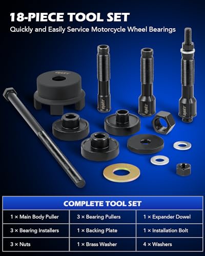 image for Orion Motor Tech Wheel Bearing Puller Tool Kit Compatible with Harley 