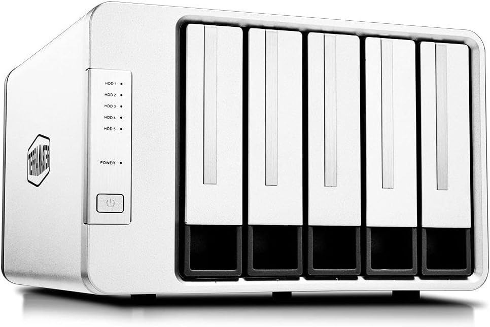 D5-300C USB3.1 (Gen1) Type C 5-Bay RAID Enclosure Support RAID 0/1/Single Exclusive 2+3 RAID Mode Hard Drive RAID Storage (Diskless)