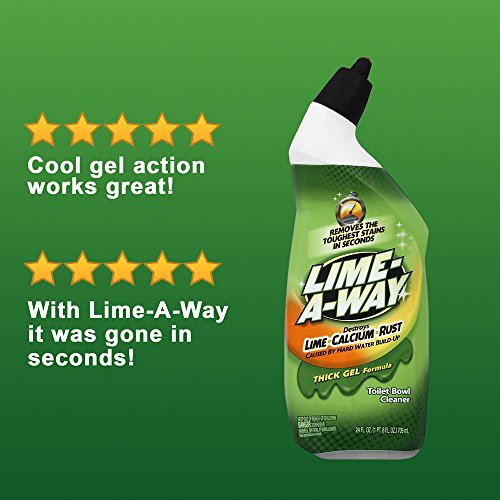 Lime-A-Way Liquid Toilet Bowl Cleaner, Removes Lime Calcium Rust 24 oz (Pack of 2)