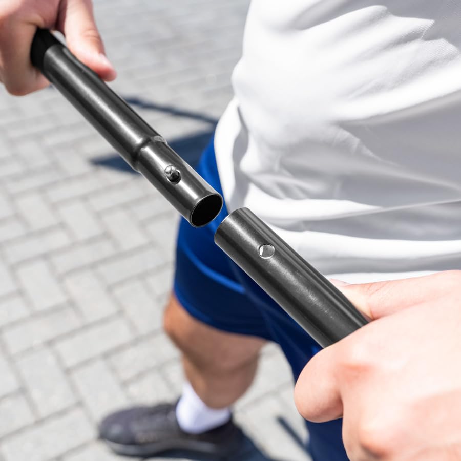 FORZA Filet de Retour de Basketball Solo | Entraîneur de Rebond de Basketball Portable pour la Pratique Individuelle du Tir – Filet Durable Résistant aux Intempéries avec Sac de Transport et Sacs de