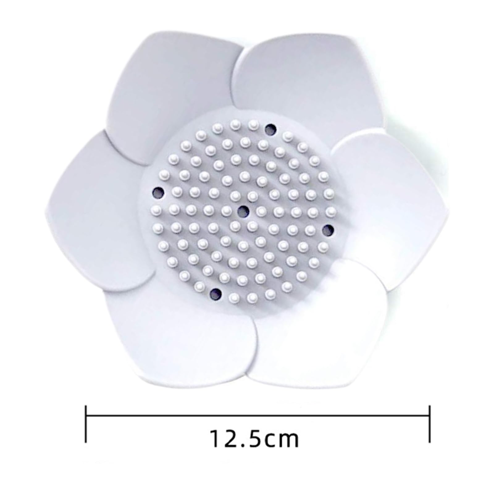 Flower Silicone Soap Dish, Pack of 2 Soap Holder (White & Grey),soap dish suction - Image 2