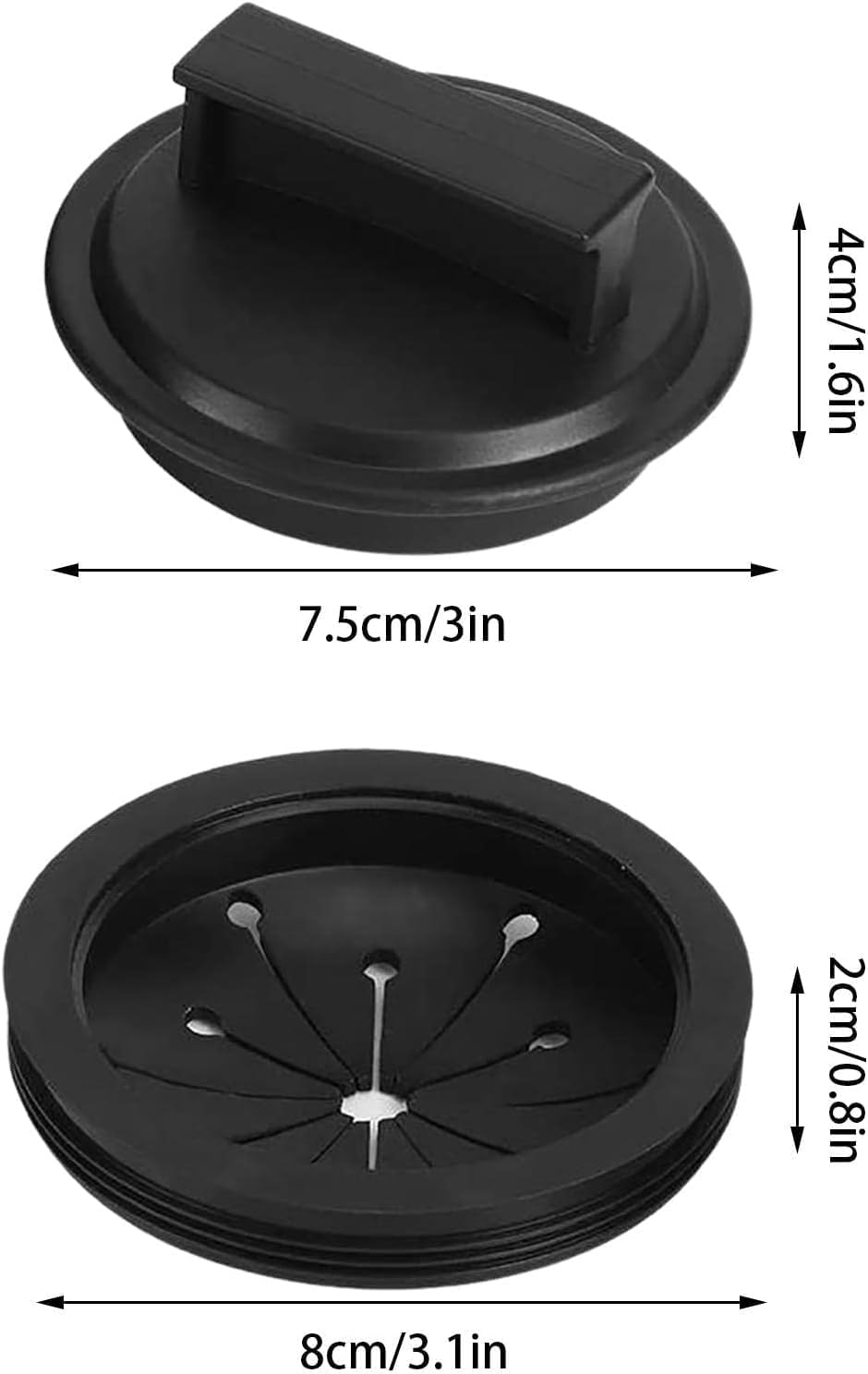 Universal Rubber Splash Guard - 3 Inch Kitchen Sink Stopper - Garbage Disposal Parts