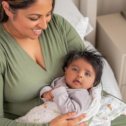 Image of aden + anais Essentials Muslin Swaddle Blankets, Newborn Receiving Blanket for Swaddling, 100% Cotton Baby Swaddle Wrap, 2 Pack, Disney + Friends