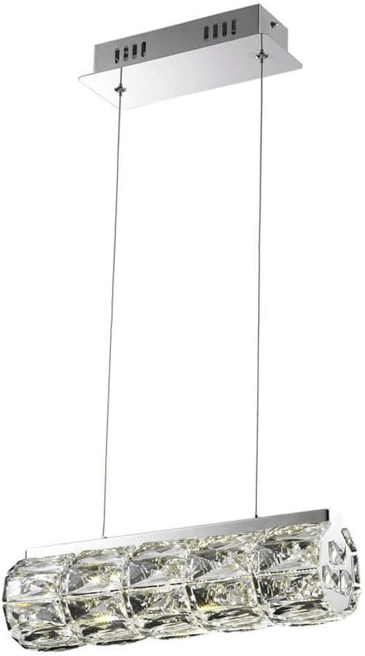 KosiLight - LED Pendant Light - Crystal Kuna - Silver/Chrome - 220/230V 50/60Hz - Stainless Steel and Crystal - IP20 - A [Energy Class A]