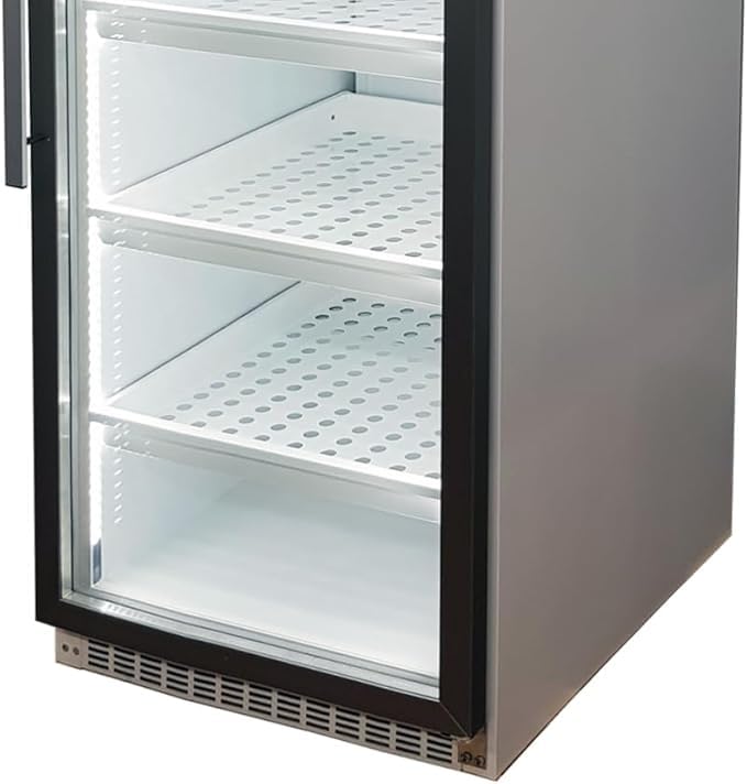 MBH - Armario expositor refrigerado industrial con estantes extraíbles especial para farmacias. Frigorífico expositor profesional para medicamentos.