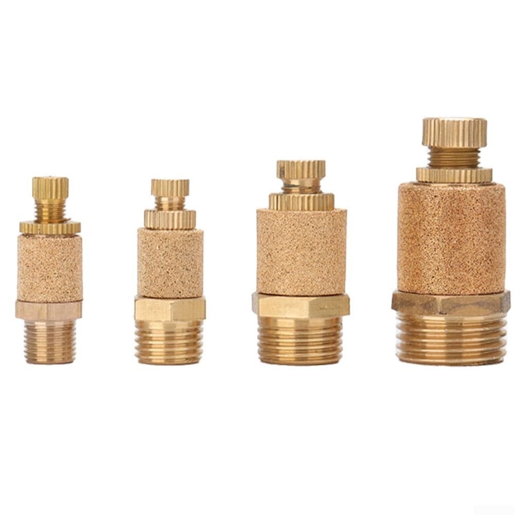 Silenziatore pneumatico regolabile in ottone 1,5 MPa 120 °C 1/4