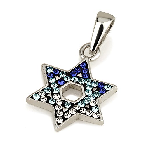 Pendentif étoile de David en argent 925 le cadeau idéal avec pierres