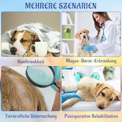Halskrause Hund, 38-44 cm Schutzkragen Hund, Leckschutz Hunds, Einstellbarer Hundekragen, Leicht Schutzmaßnahmen Schutzkragen Mit Hundekamm Für Postoperative Pflege Und Täglichen Schutz