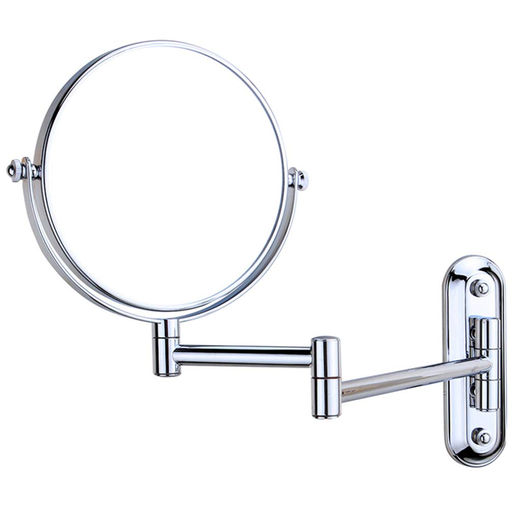 Miroir de courtoisie de maquillage mural double face argenté 3X