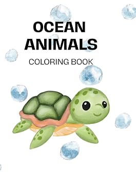 Kids Ocean Animals Coloring Activity Book, Childrens Coloring Book, Kids Aquatic Animals Coloring, Ages 2-8, Activity Book